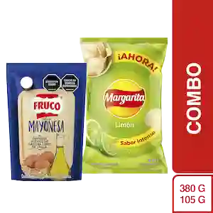 Futbolero margarita Limón 105 g + Salsa de Mayonesa 380 g