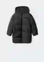 Abrigo Anorak Amerlong Negro Talla 08 Niños Mango