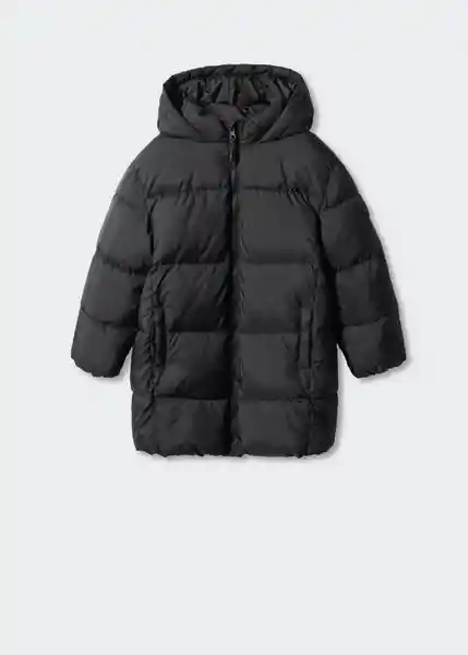 Abrigo Anorak Amerlong Negro Talla 08 Niños Mango