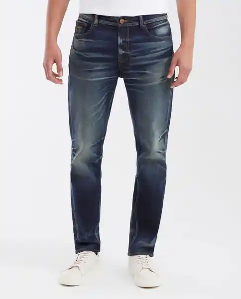 Jean Straight-Morrison Azul Clásico Oscuro Talla 36/32 Chevignon