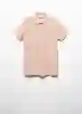 Camiseta Polo Ezequi Rosa Pastel Talla S Hombre Mango