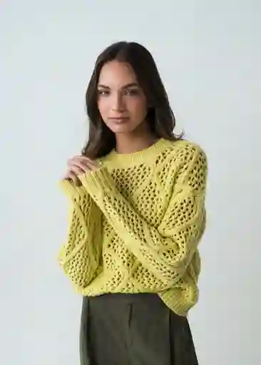 Saco Tejido Mujer Verde Tilo Medio Talla L 482G082 Naf Naf