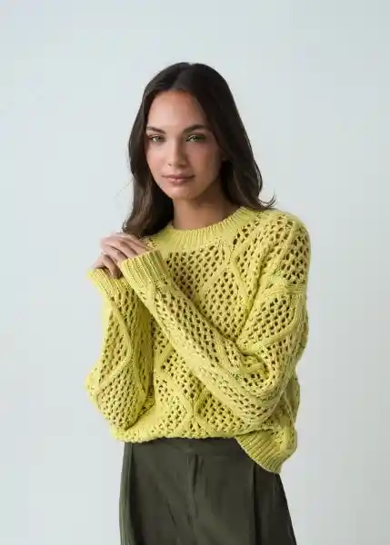 Saco Tejido Mujer Verde Tilo Medio Talla L 482G082 Naf Naf