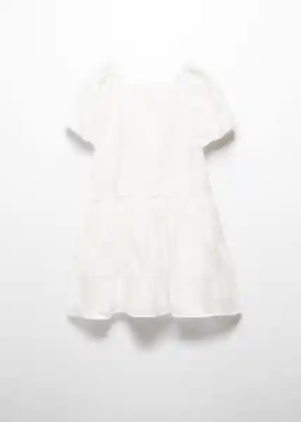 Vestido Peonia Blanco Talla 11 Niñas Mango