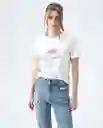  Camiseta Mujer Blanco Talla S 602E001 AMERICANINO 