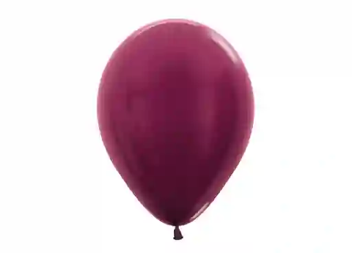 Globos R12 Metal Vinotinto Paquete X 10 Sempertex