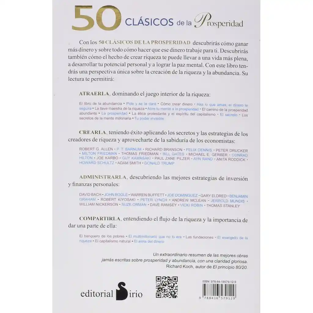 50 Clásicos de la Prosperidad - Tom Butler- Bowdon