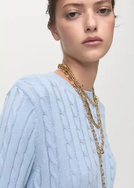 Jersey Sunny Celeste Talla XS Mujer Mango