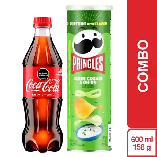 Combo Coca-Cola Original + Pringles Crema y Cebolla