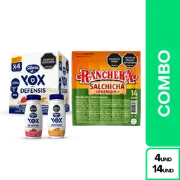 Combo Ranchera Salchicha + Yox Bebida Láctea