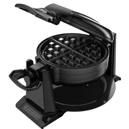 Black & Decker Wafflera Giratoria Doble Negra