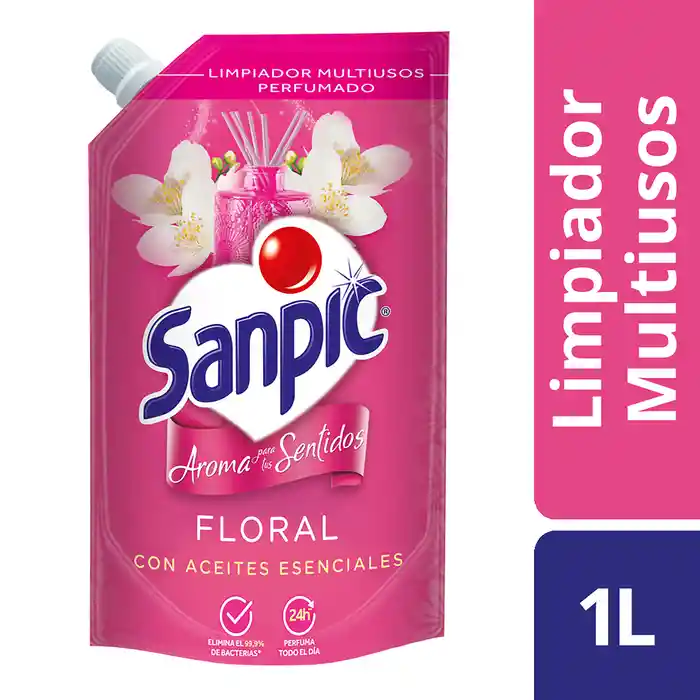 Sanpic Limpia Pisos Aroma para los Sentidos Alegría Rosa - Manzana