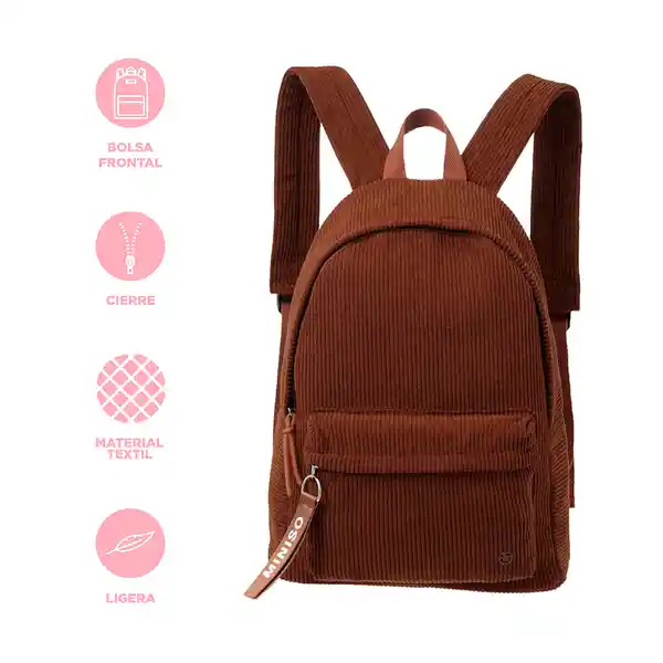 Maleta de Pana Café Serie Miniso
