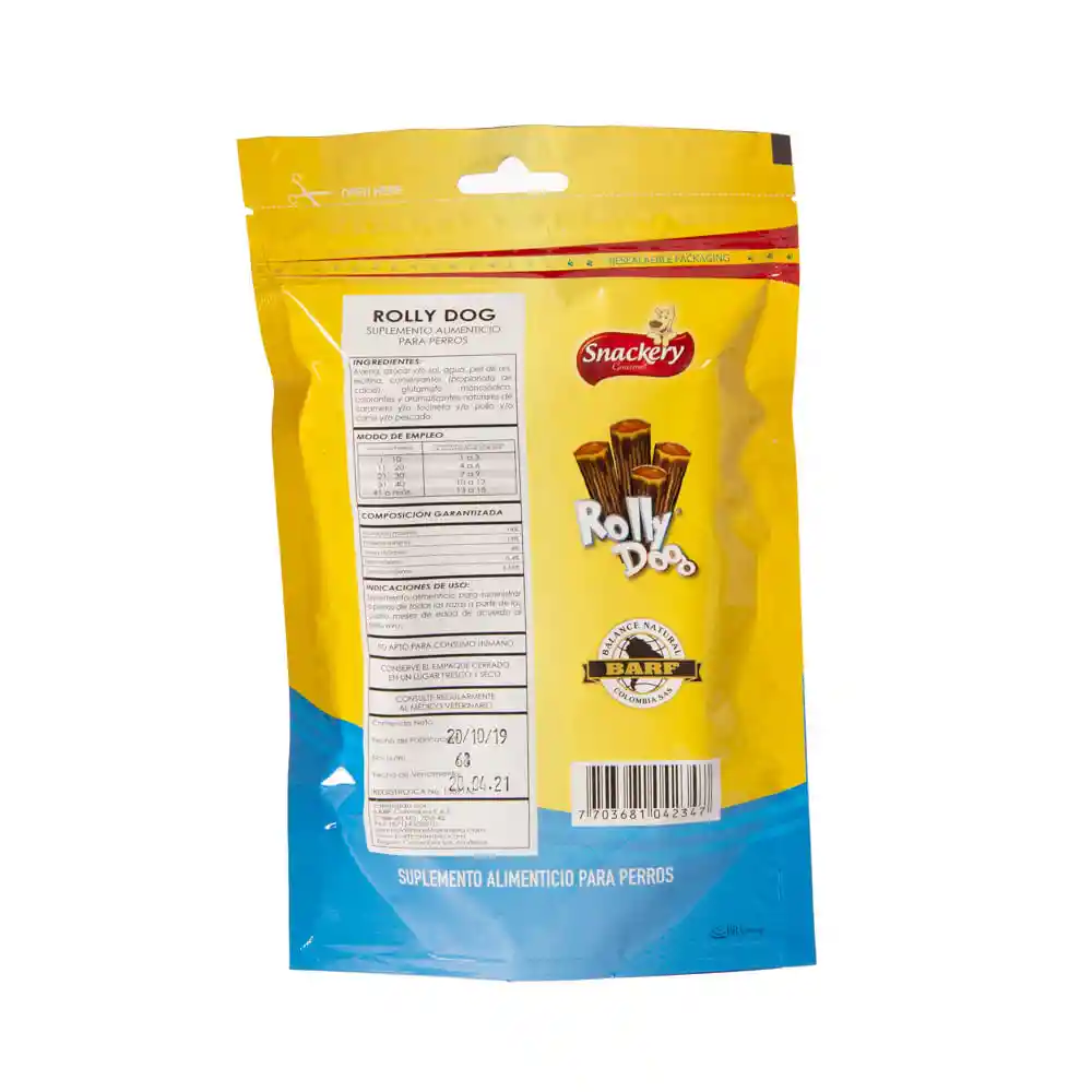 Rolly Dog Snack Suplemento Alimenticio para Perro