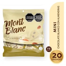 Mont Blanc Mini Barras de Chocolate Blanco con Almendras