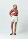 Camisa Mujer Rojo Pompeya Oscuro Talla L 512G334 Naf Naf