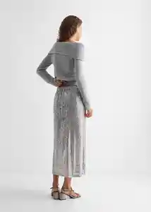 Falda Láctea Plata Talla 21 Teen Niñas Mango