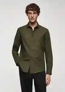 Camisa Prati Khaki Talla XXL Hombre Mango