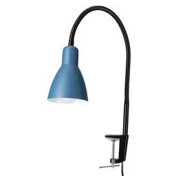 Lámpara Mesa Metal Flexible Atornillable Azul Diseño 0002
