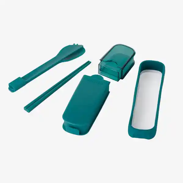 Beanto Set de Cubiertos Verde Azul