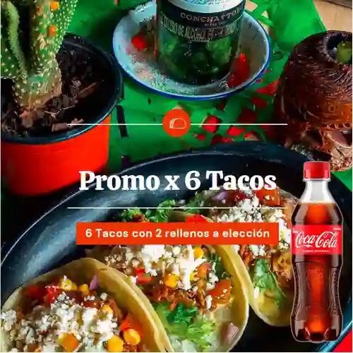 Combo Tacos X 6 + Coca-Cola Original 400 ml