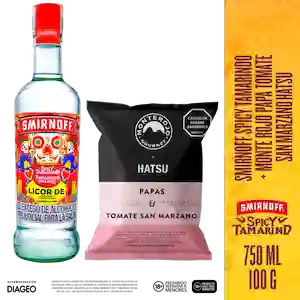 Combo Smirnoff Spicy Tamarind + Monte Rojo Tomate Marzano Hatsu