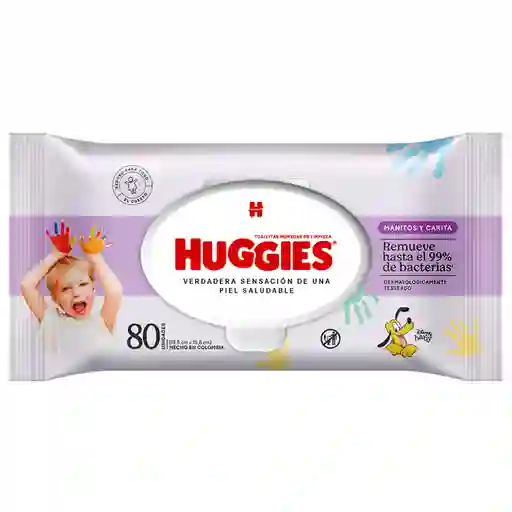 Huggies Toalla Húmeda Manitos & Carita 80 Und