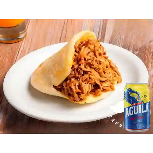 Combo Arepas 2 Carnes + Aguila Orig Lta 330ml