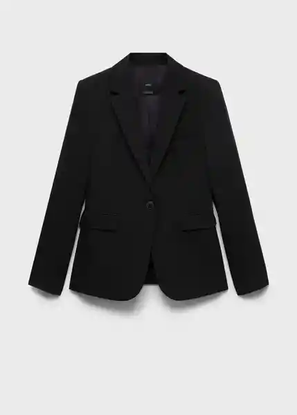 Blazer Americana Boreal Negro Talla 38 Mujer Mango