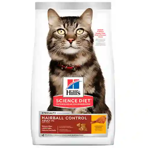Hills Alimento Para Gato Mature 7+ Hairball Control 3.5 Lb