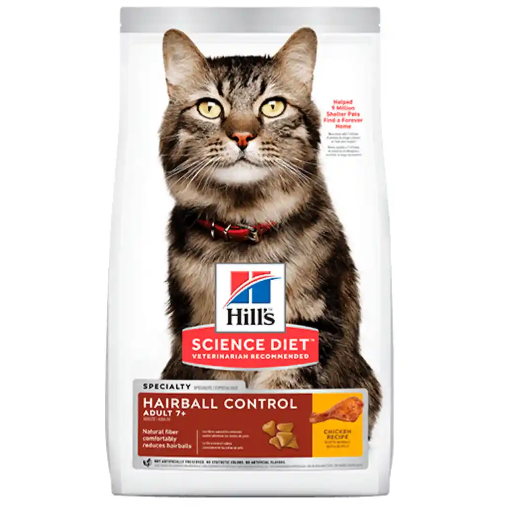 Hills Alimento Para Gato Mature 7+ Hairball Control 3.5 Lb