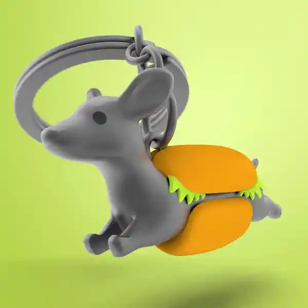 Metalmorphose Llavero Con Diseño Único Plateado