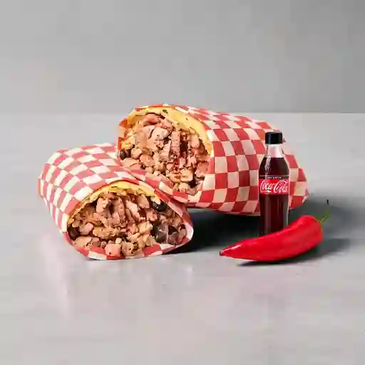 Combo Burritos Al Pastor + Coca-Cola Sin Azúcar 500 ml