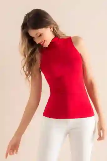 Camiseta Manga Sisa Color Rojo Puro Talla L Ragged