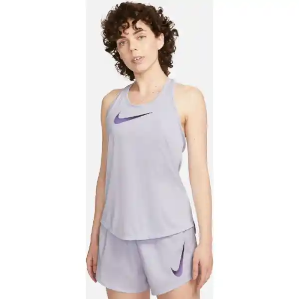 Nike Camiseta One Dri-Fit Swsh Tank Mujer Morado L DX1027-536