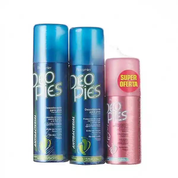 Recamler Kit Desodorante Para Pies Antibacterial + Mujer