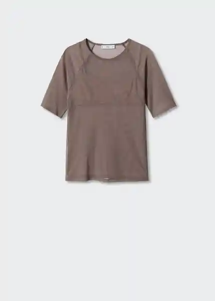 Camiseta Mana Nude Talla S Mujer Mango