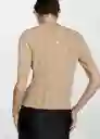 Top Elia-a Oro Talla L Mujer Mango