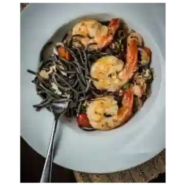 Langostino en Tinta de Calamar
