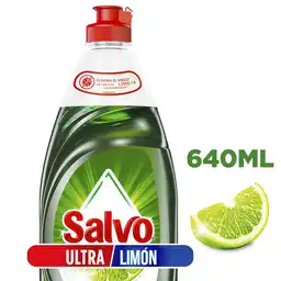 Salvo Detergente Lavaloza Líquido Ultra Limón 640 mL