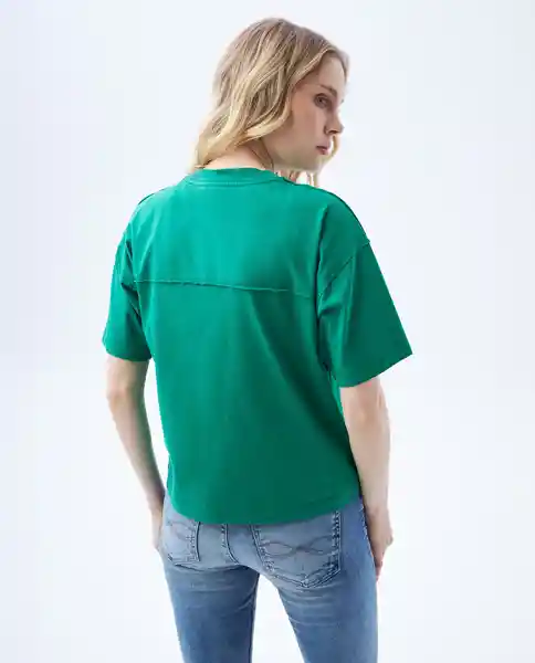 Camiseta Mujer Verde Talla S 602F001 Americanino