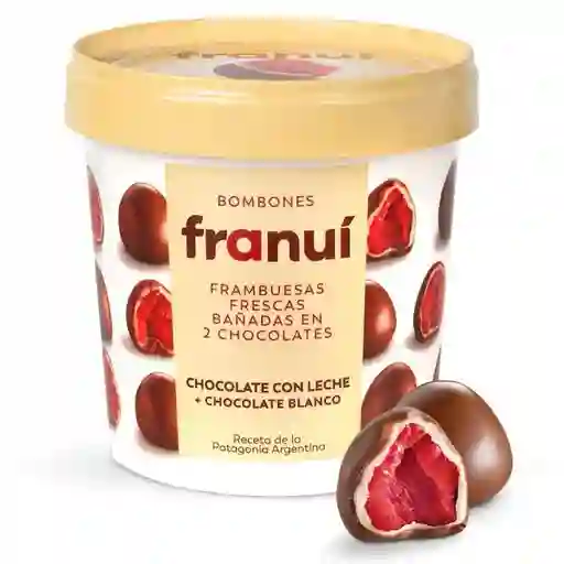 Franuí Bombón de Frambuesa Bañada en Chocolate de Leche