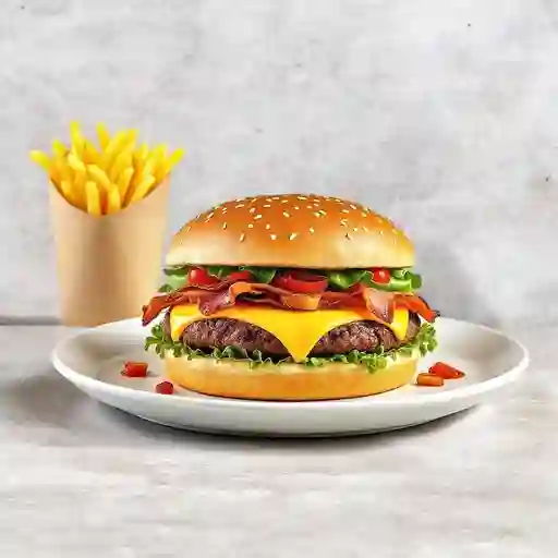 Hamburguesa mixta super especial.