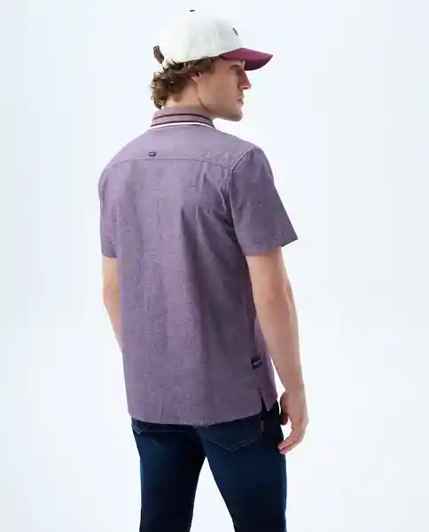 Camisa Hombre Morado Talla L 819f006 Americanino