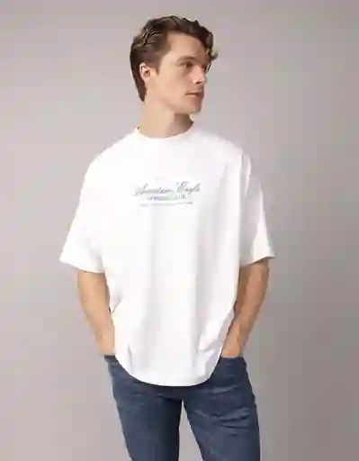 Camiseta Hombre Blanco Talla Medium 4680101 American Eagle