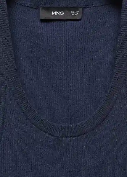 Top Riri Navy Talla S Mujer Mango