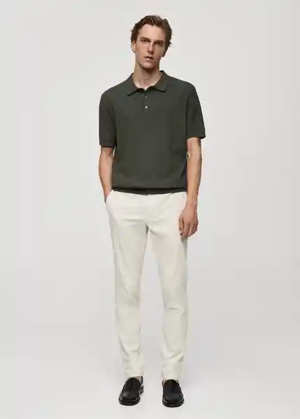 Camiseta Polo Galaxia Musgo Talla XL Hombre Mango