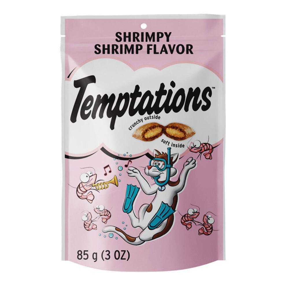 Temptations Snack para Gatos Adultos Sabor a Camarón 85 g