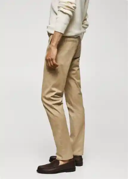 Pantalón Barna Beige Talla 38 Hombre Mango