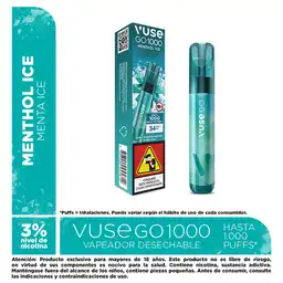 Vuse Go Vapeador Menthol Ice 1000 Puffs 3%